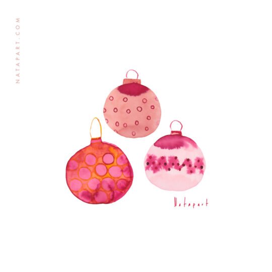 CHRISTMAS ORNAMENTS A ILLUSTRATION